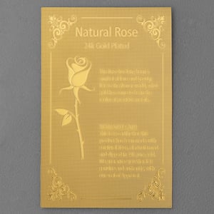 Designobjekt "Goldrose" (24kt vergoldete Rose) - Miniaturansicht 3