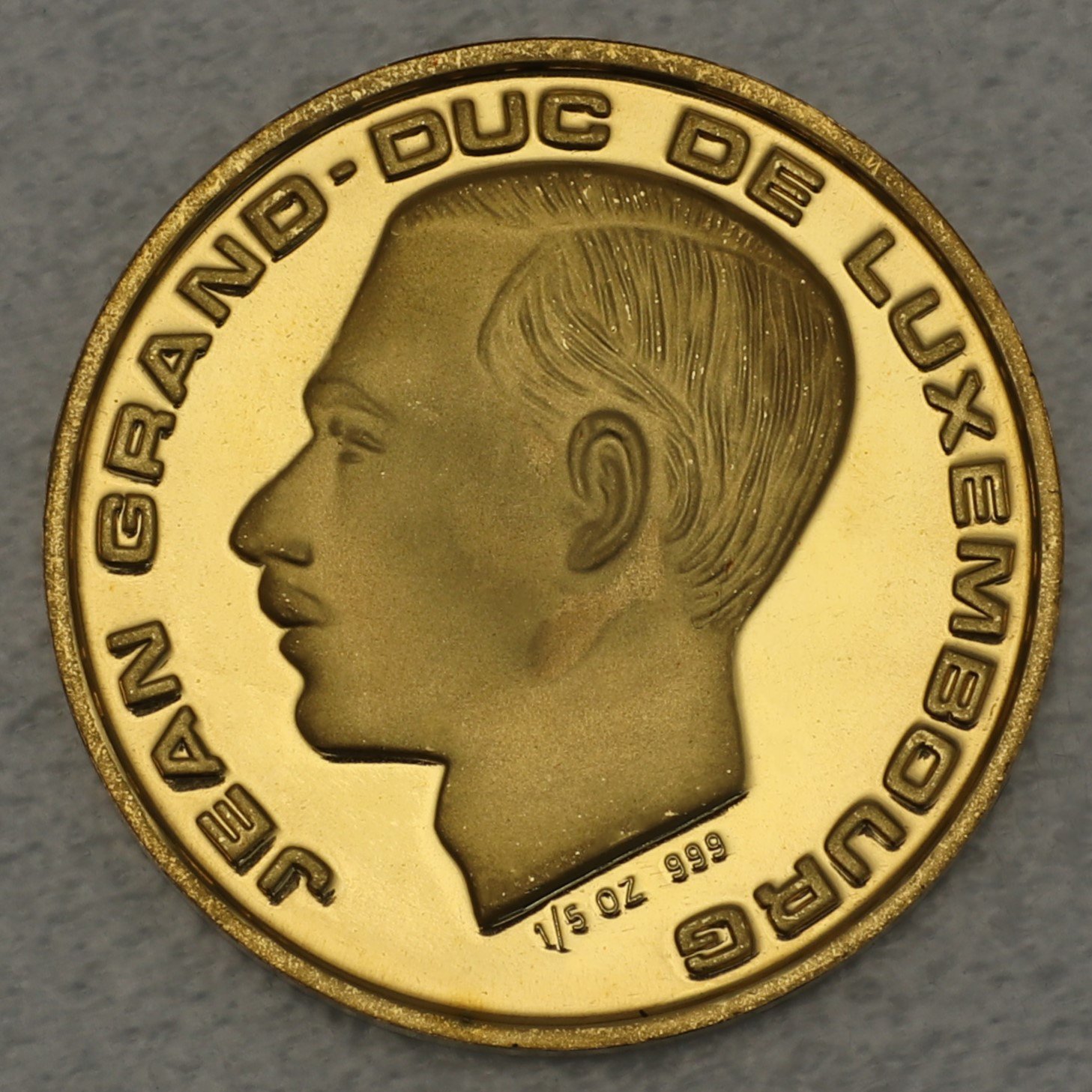 Goldmünze 20 Francs "Jean Grand-Duc de Luxembourg" (Luxemburg) - Hauptansicht
