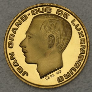 Goldmünze 20 Francs "Jean Grand-Duc de Luxembourg" (Luxemburg) - Hauptansicht