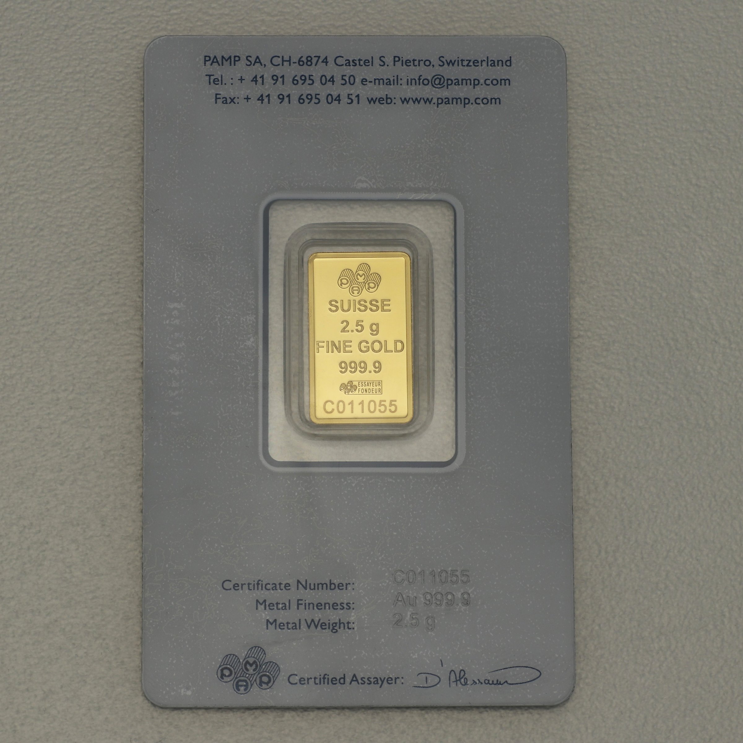 Goldbarren 2,5g PAMP "Rose" - Detailansicht 1