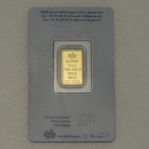 Goldbarren 2,5g PAMP "Rose" - Miniaturansicht 2