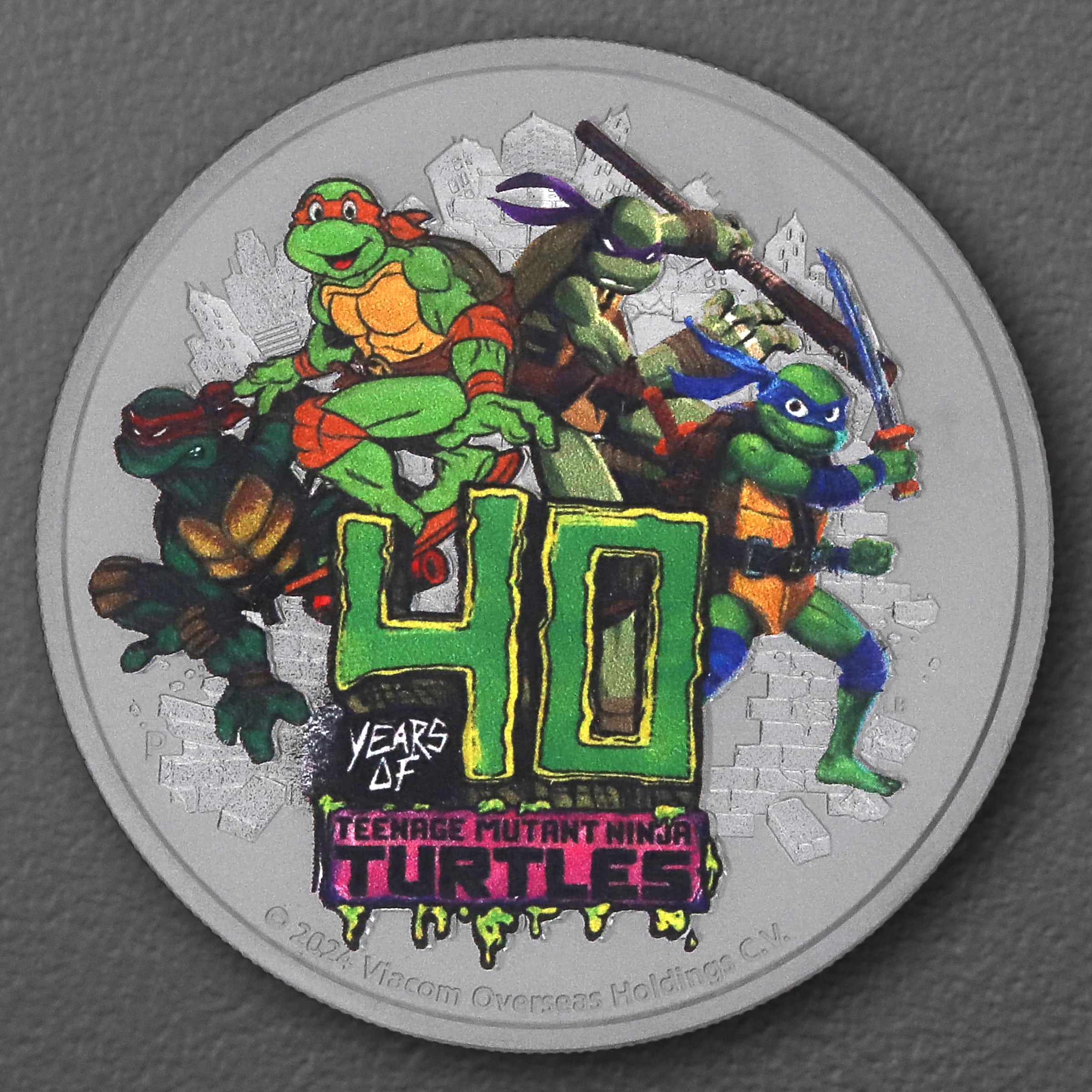 Silbermünze 1oz "Teenage Mutant Ninja Turtles™" 2024 (koloriert) 40th Anniversary (Tuvalu) - Hauptansicht