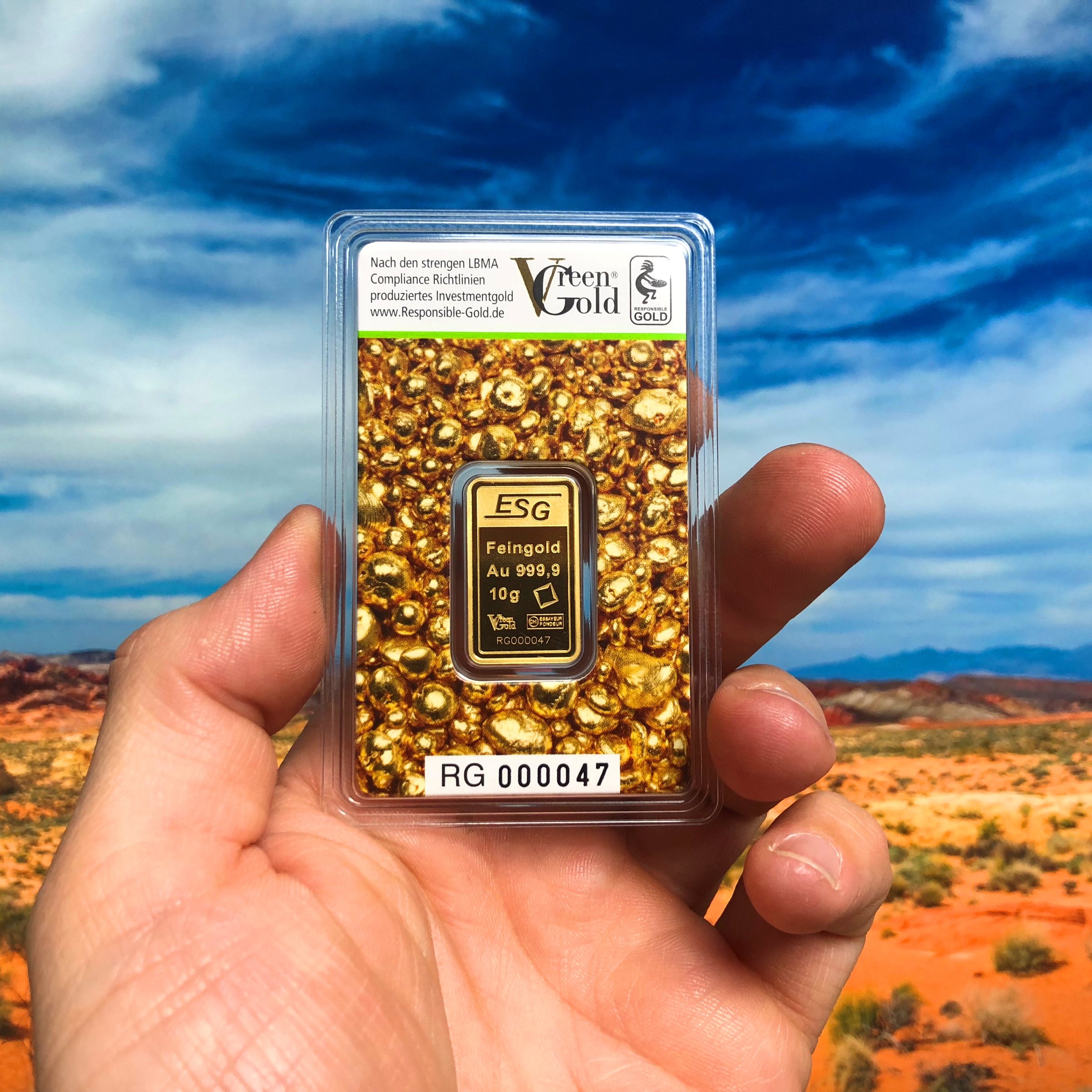 Goldbarren 10g "Auropelli" Responsible-Gold - Detailansicht 3