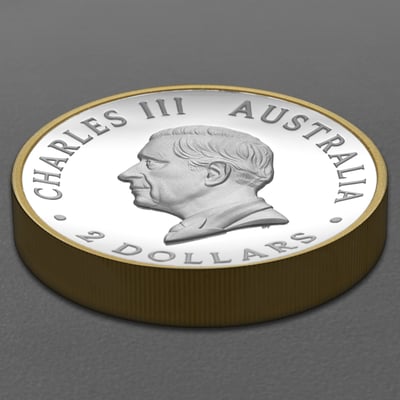 Silbermünze 2oz "Kookaburra" 2026 (PP/HR/vergoldet) (Australien) - Miniaturansicht 4