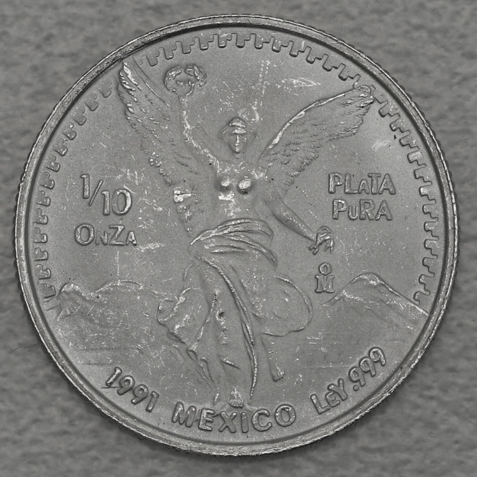 Silbermünze 1/10oz "Libertad" 1991 (Mexiko) - Hauptansicht