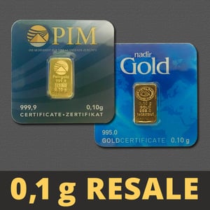 Goldbarren 0,1g "Resale" (div. Hersteller) - Miniaturansicht 2