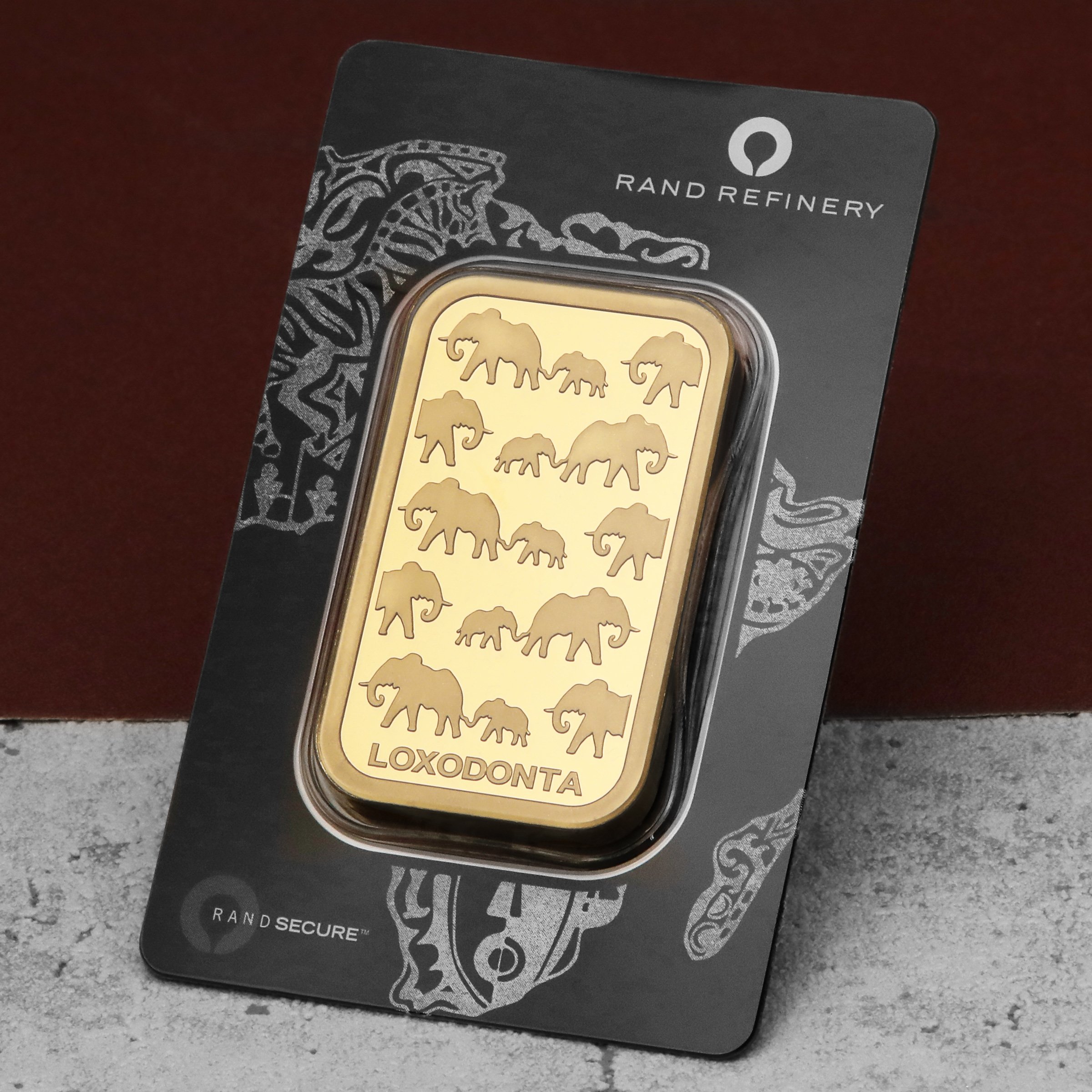Goldbarren 100g Rand Refinery "Elefanten-Motiv" - Detailansicht 4