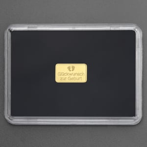 Goldbarren 2,5g Gravur "Zur Geburt" - Miniaturansicht 5