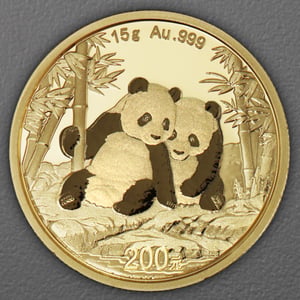 Goldmünze 15g "Panda" 2026 (China) - Hauptansicht