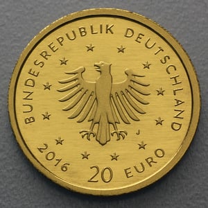 Goldmünze 20 Euro "Nachtigall" 2016 Heimische Vögel (Deutschland) - Miniaturansicht 2