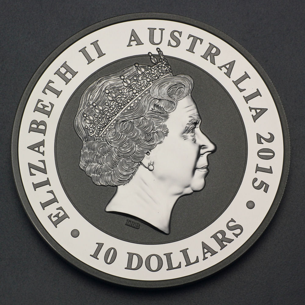Silbermünze 10oz "Kookaburra" 2015 (Australien) - Detailansicht 1