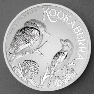 Silbermünze 5oz "Kookaburra" 2023 (Incused) (Australien) - Miniaturansicht 1