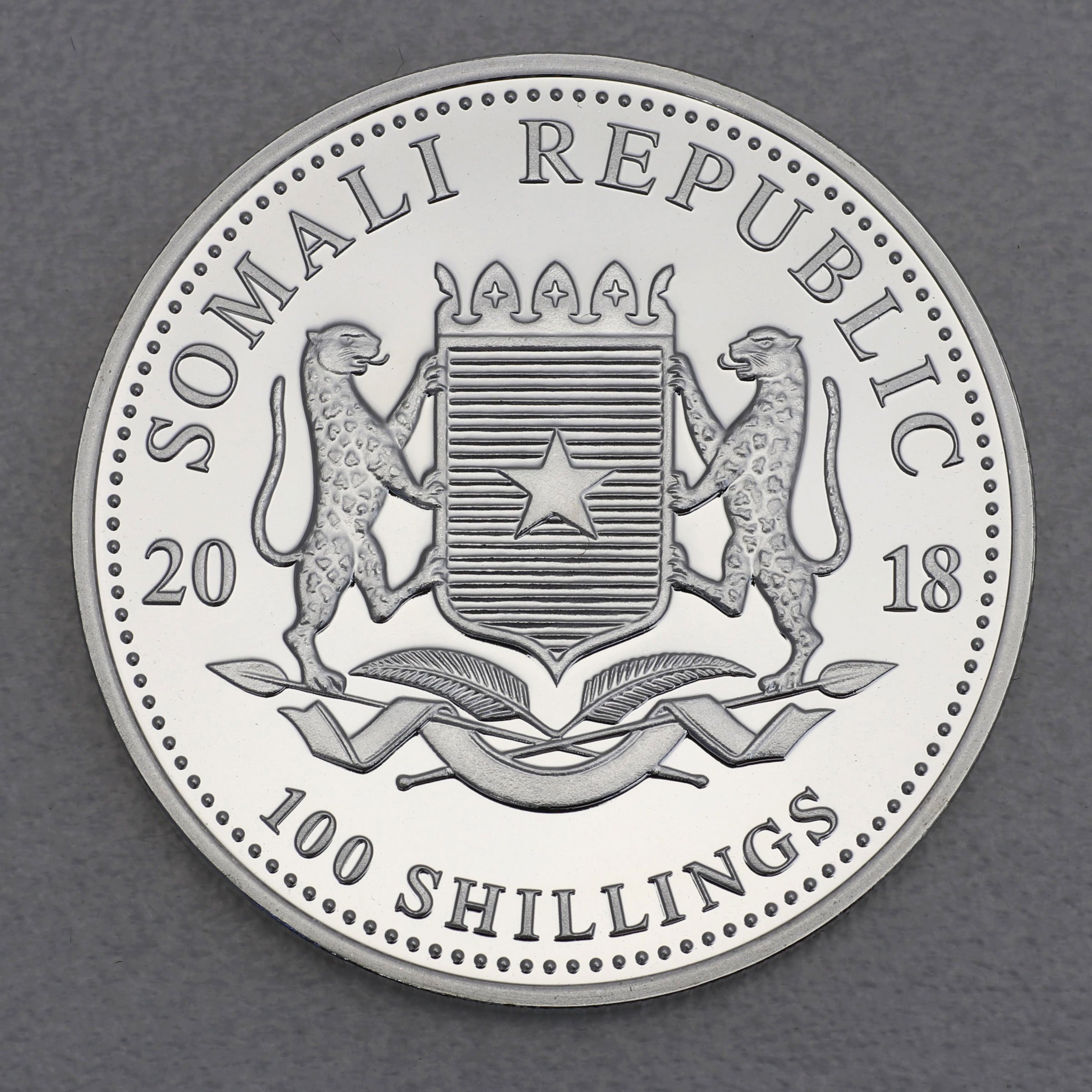 Silbermünze 1oz "Leopard" 2018 African Wildlife (Somalia) - Detailansicht 1