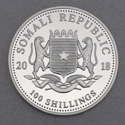 Silbermünze 1oz "Leopard" 2018 African Wildlife (Somalia) - Miniaturansicht 2