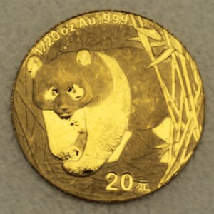 Goldmünze 1/20oz "Panda" 2001 (China) - Hauptansicht