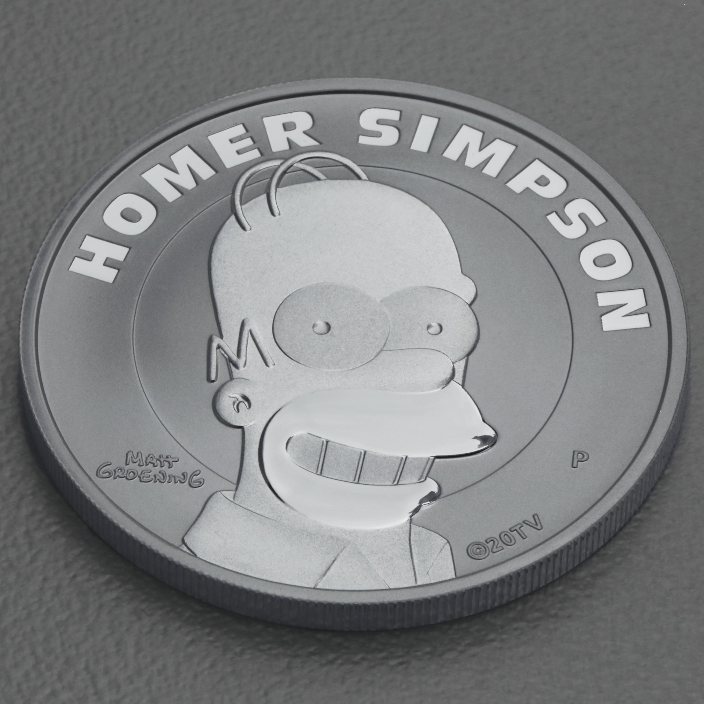 Silbermünze 1oz "Homer Simpson" 2022 The Simpsons (Tuvalu) - Detailansicht 2