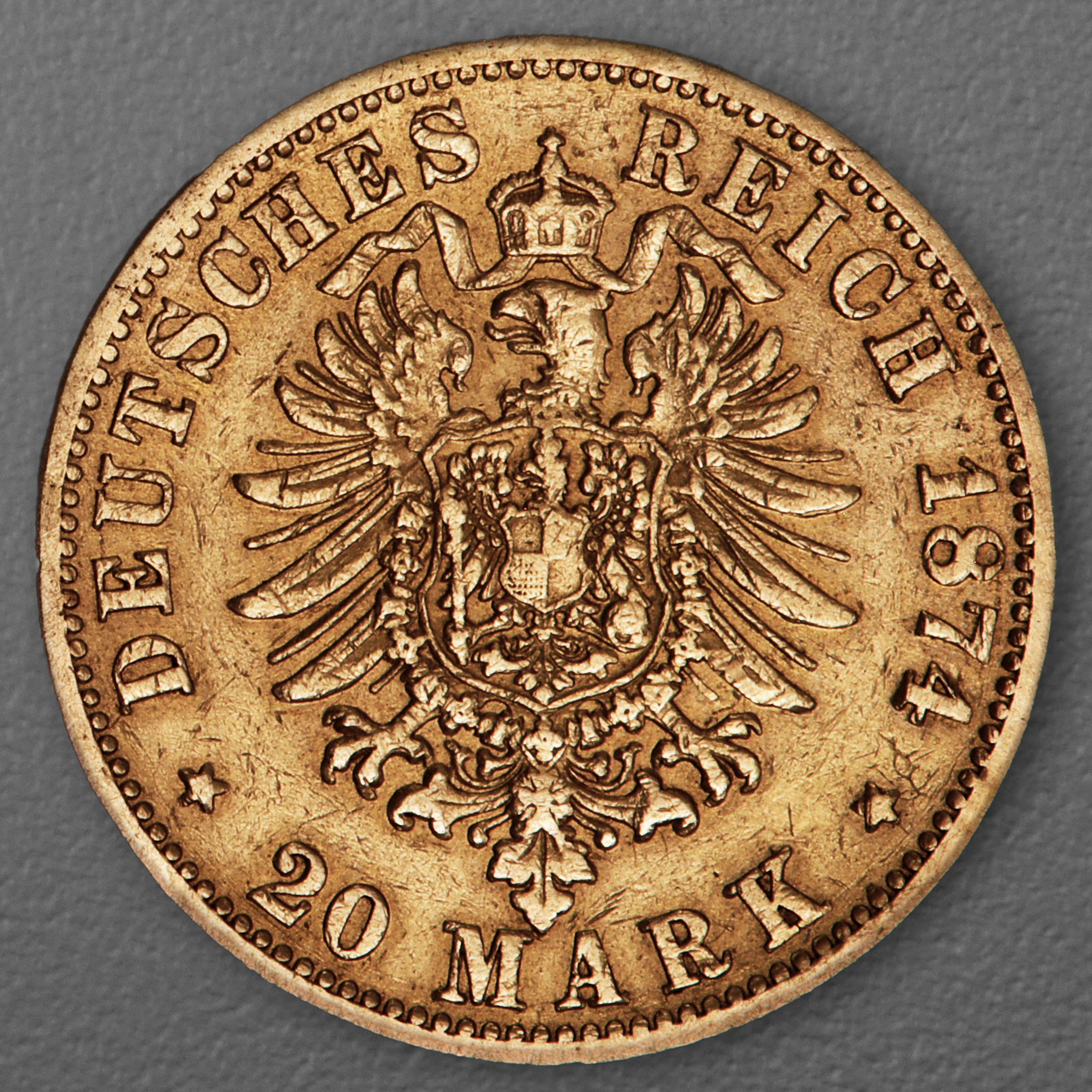 Goldmünze 20 Mark "Karl" 1874-F J.293 (Württemberg) - Detailansicht 1
