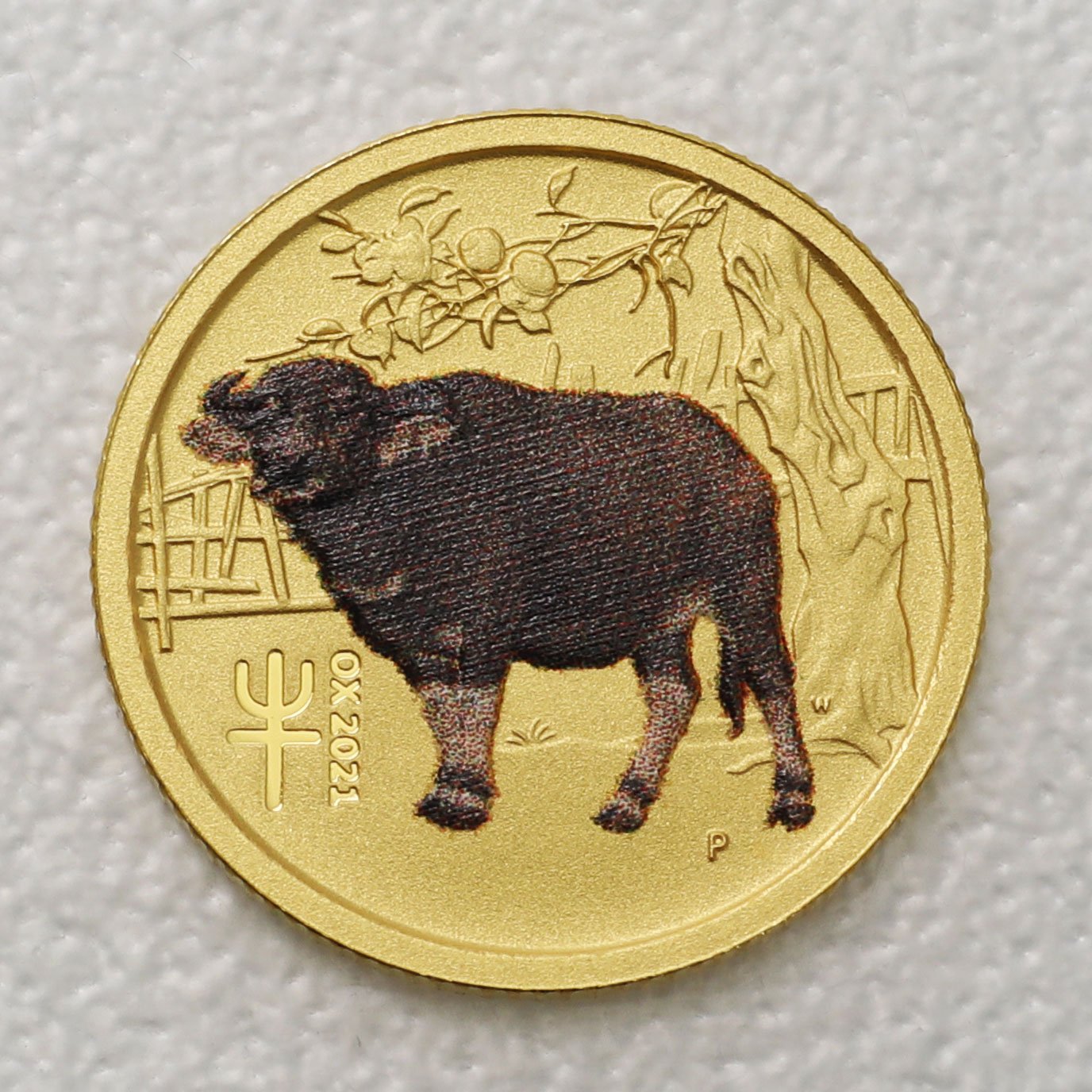 Goldmünze 1/20oz "Ochse" 2021 koloriert Lunar III – Year of the Ox (Australien) - Hauptansicht