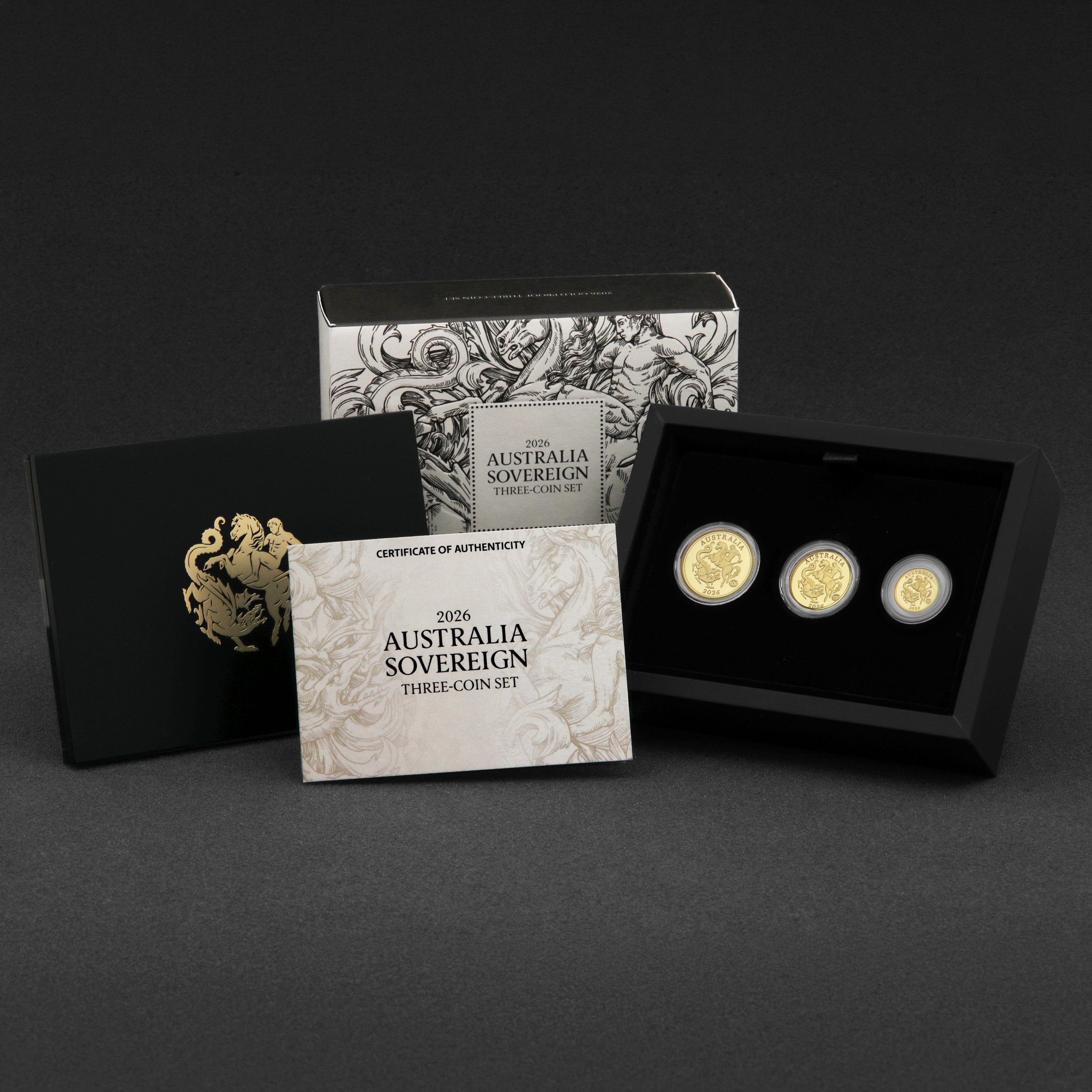 Goldmünze Sovereign 2026 (PP) Set 3-teilig Privy Mark Perth Mint (Australien) - Hauptansicht