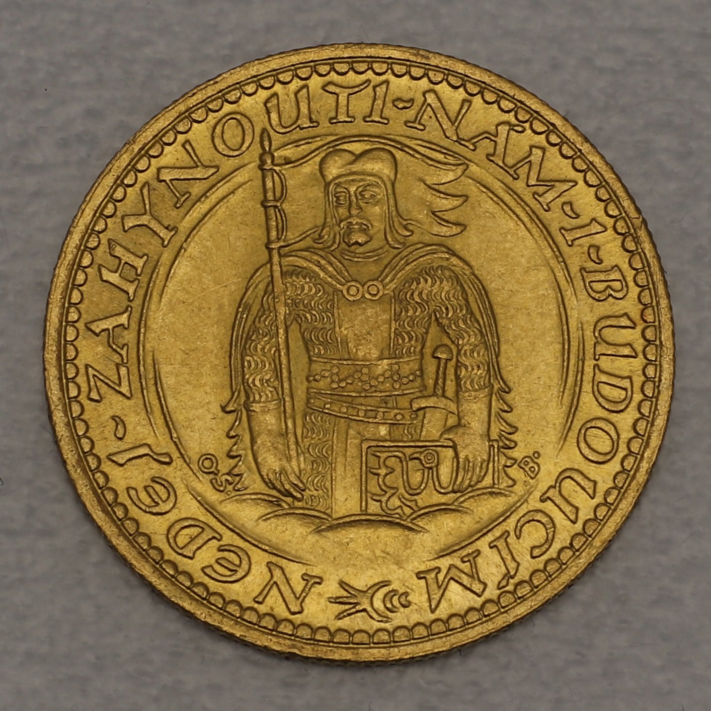 Goldmünze "1 Dukat" (Tschechoslowakei) - Hauptansicht