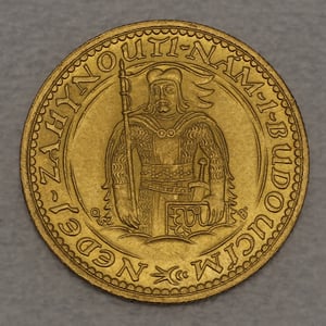 Goldmünze "1 Dukat" (Tschechoslowakei) - Hauptansicht