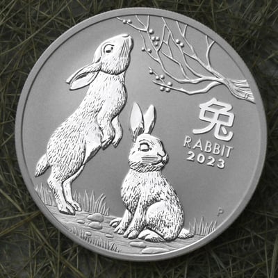 Silbermünze 1oz "Hase" 2023 Lunar III – Year of the Rabbit 19% (Australien) - Miniaturansicht 5