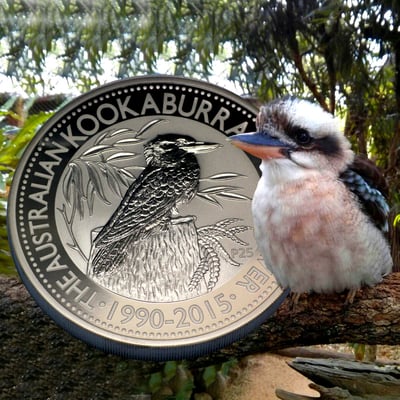 Silbermünze 10oz "Kookaburra" 2015 (Australien) - Miniaturansicht 6