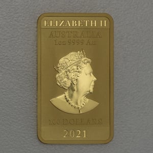 Gold Münzbarren 1oz "Rectangular Dragon" 2021 (Australien) - Miniaturansicht 2