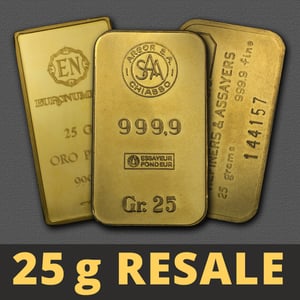 Goldbarren 25g "Resale" (div. Hersteller) - Hauptansicht