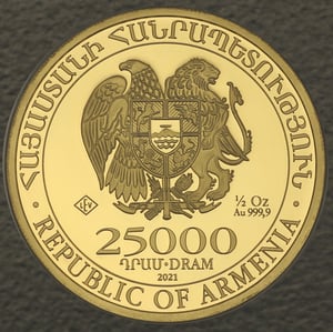 Goldmünze 1/2oz "Arche Noah" 2021 (Armenien) - Miniaturansicht 2