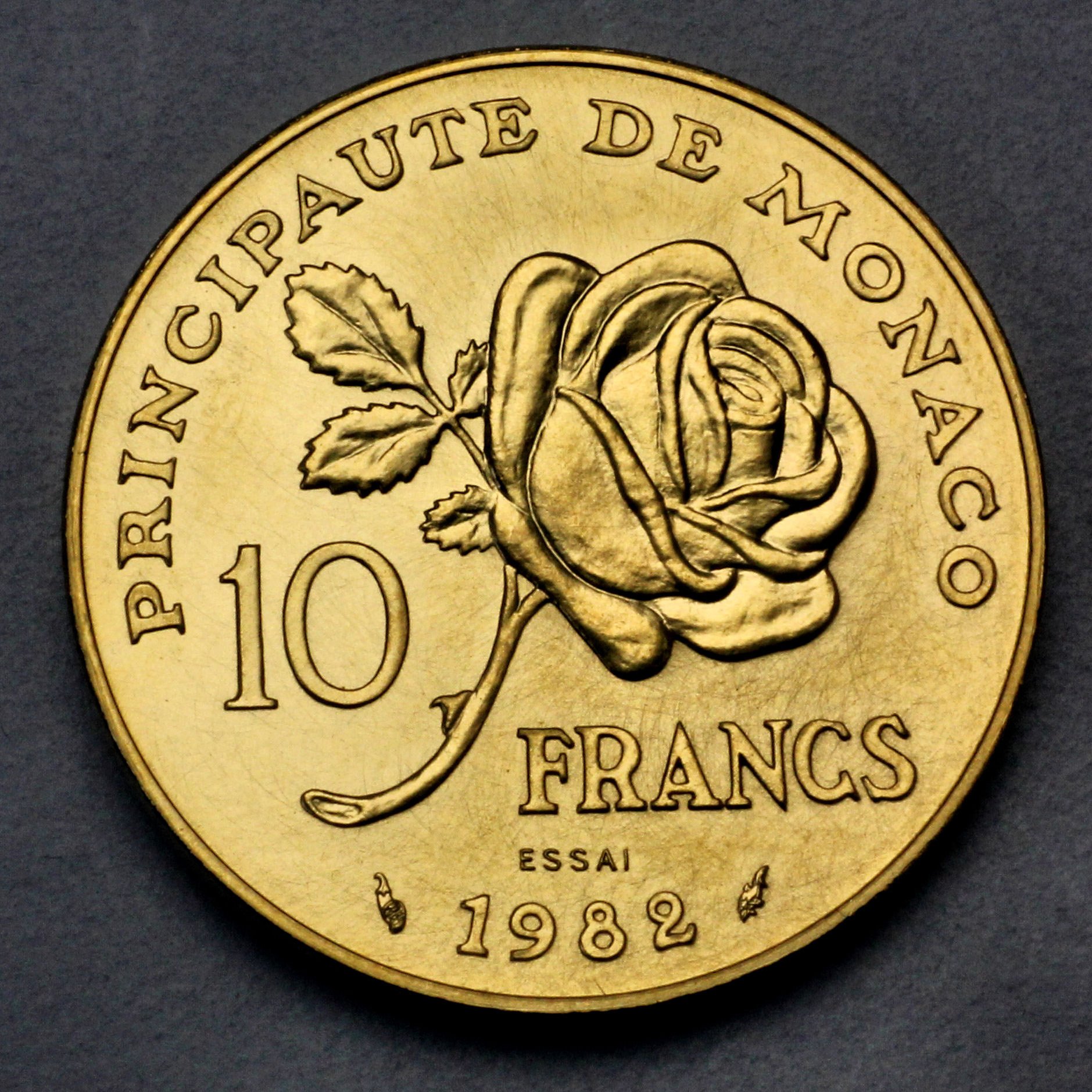 Goldmünze "10 Francs Grace Kelly 1982" (Monaco) - Detailansicht 1