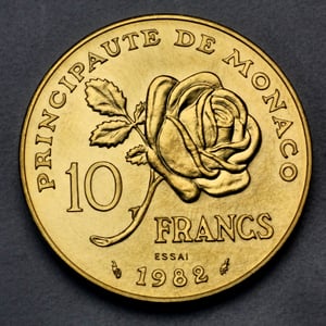 Goldmünze "10 Francs Grace Kelly 1982" (Monaco) - Miniaturansicht 2