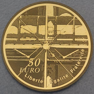 Goldmünze 50 Euro "Pompidou" 2010 (Frankreich) - Miniaturansicht 2