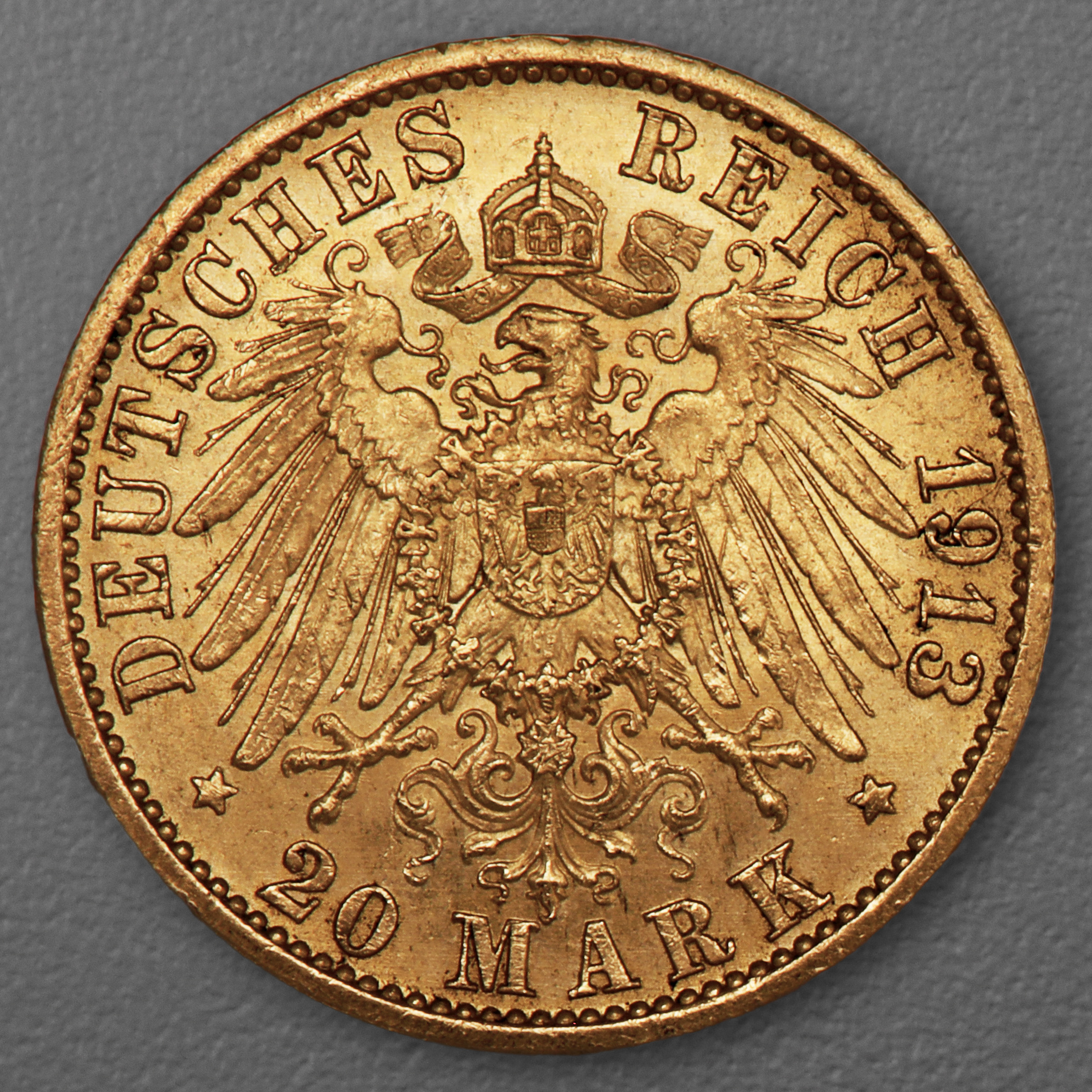 Goldmünze 20 Mark "Wilhelm II." 1913-A J.252 (Preußen) - Detailansicht 1