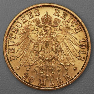 Goldmünze 20 Mark "Wilhelm II." 1913-A J.252 (Preußen) - Miniaturansicht 2