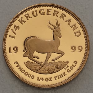 Goldmünzen 4 x "Krügerrand" 1999 (PP) Prestige Set – 4-teilig (Südafrika) - Miniaturansicht 7