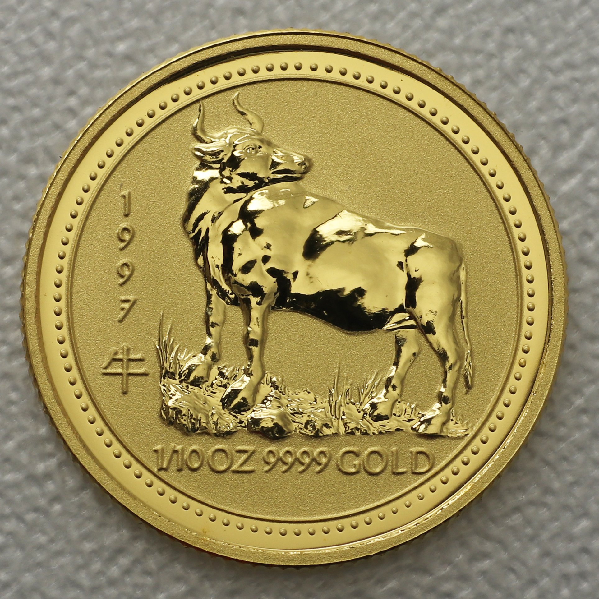 Goldmünze 1/10oz "Ochse" 1997 Lunar I – Year of the Ox (Australien) - Hauptansicht