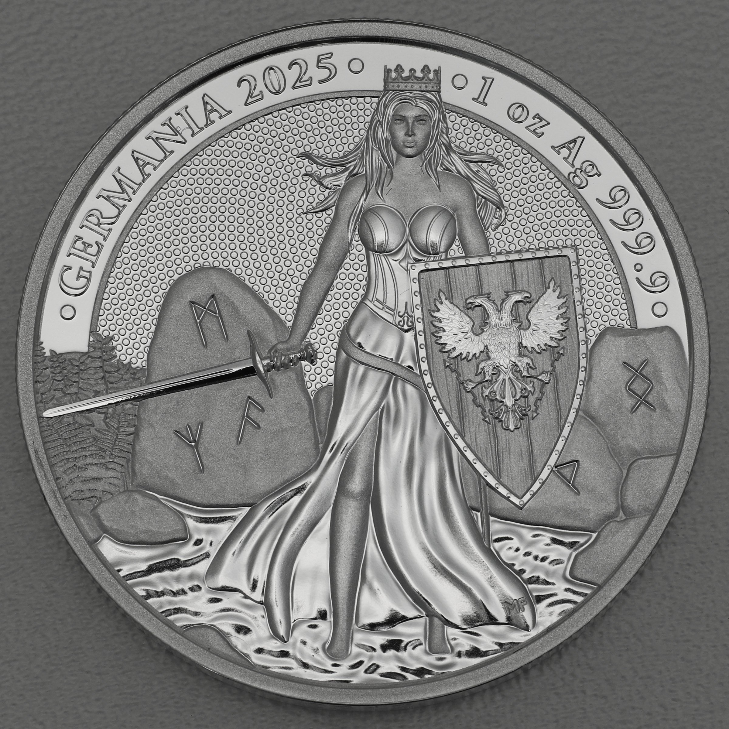 Silbermedaille 1oz "Germania" 2025 (PP) (Polen) - Hauptansicht