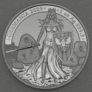 Silbermedaille 1oz "Germania" 2025 (PP) (Polen) - Hauptansicht