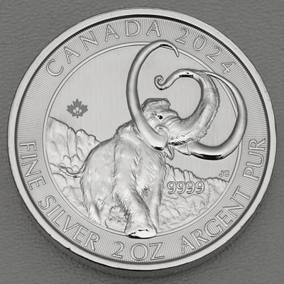 Silbermünze 2oz "Wollmammut" 2024 Ice Age (Kanada) - Hauptansicht