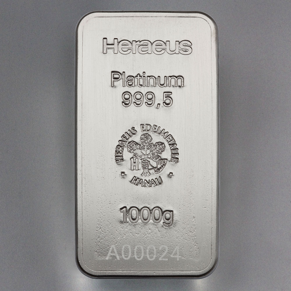 Platinbarren 1000g HERAEUS (999,5 Pt) - Hauptansicht