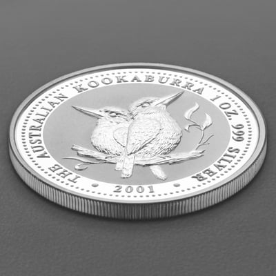Silbermünze 1oz "Kookaburra" 2001 diff. (Australien) - Miniaturansicht 3