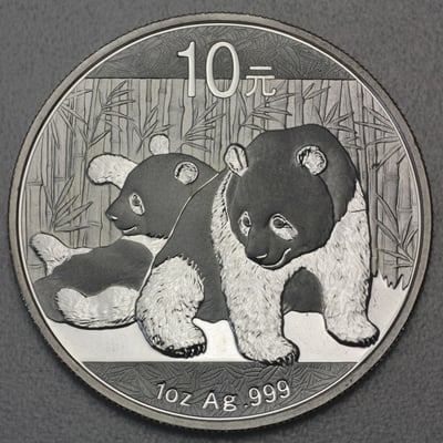 Silbermünze 1oz "Panda" 2010 (China) - Miniaturansicht 1