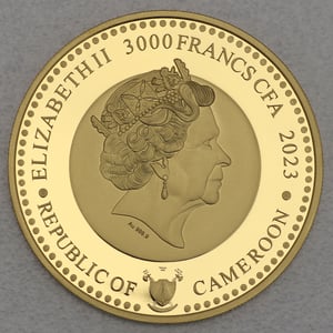 Goldmünze 1oz "Labrador" 2023 World Famous Dogs (Kamerun) - Miniaturansicht 2