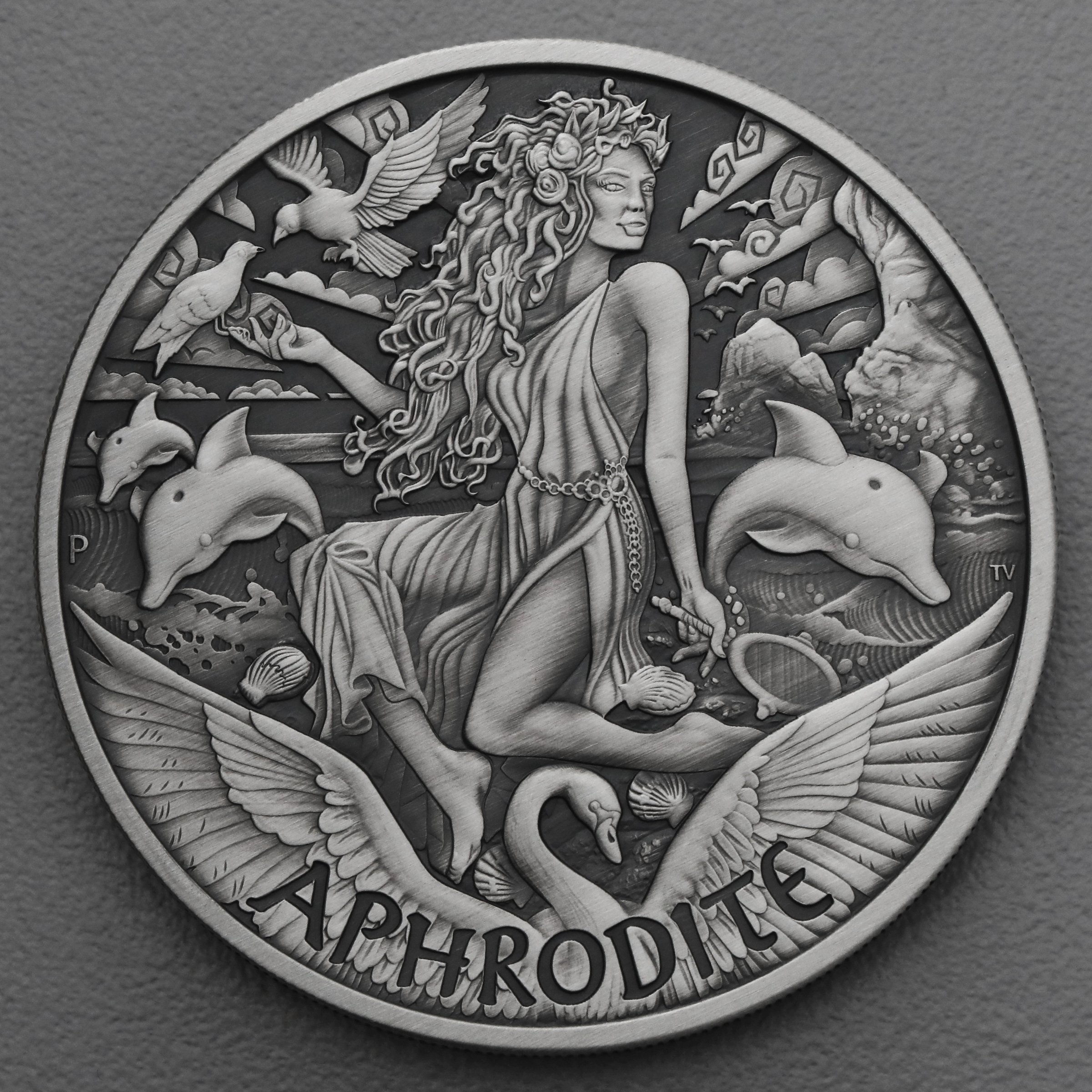 Silbermünze 5oz "Aphrodite" 2022 (AF) Gods of Olympus (Tuvalu) - Hauptansicht