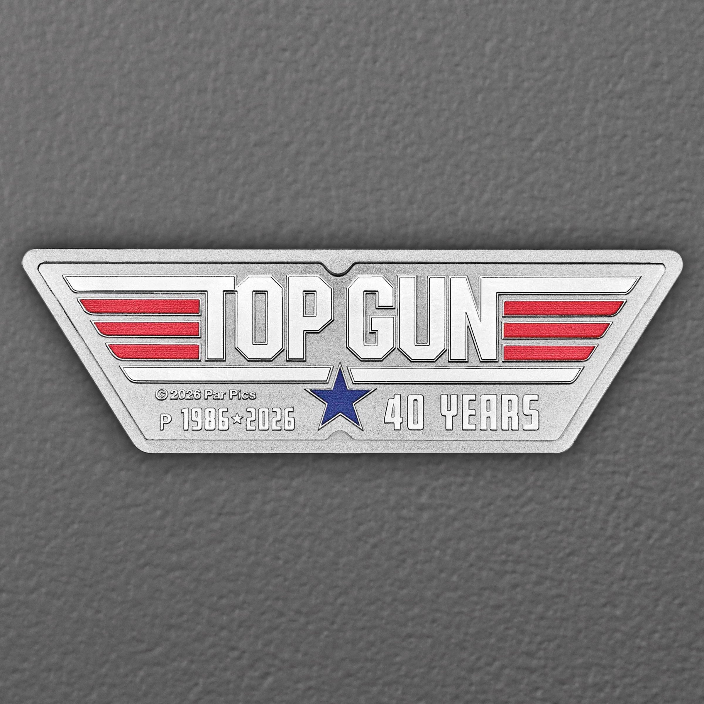Silbermünze 1oz "40 Years of Top Gun" 2026 (koloriert) Shaped Coin (Tuvalu) - Hauptansicht
