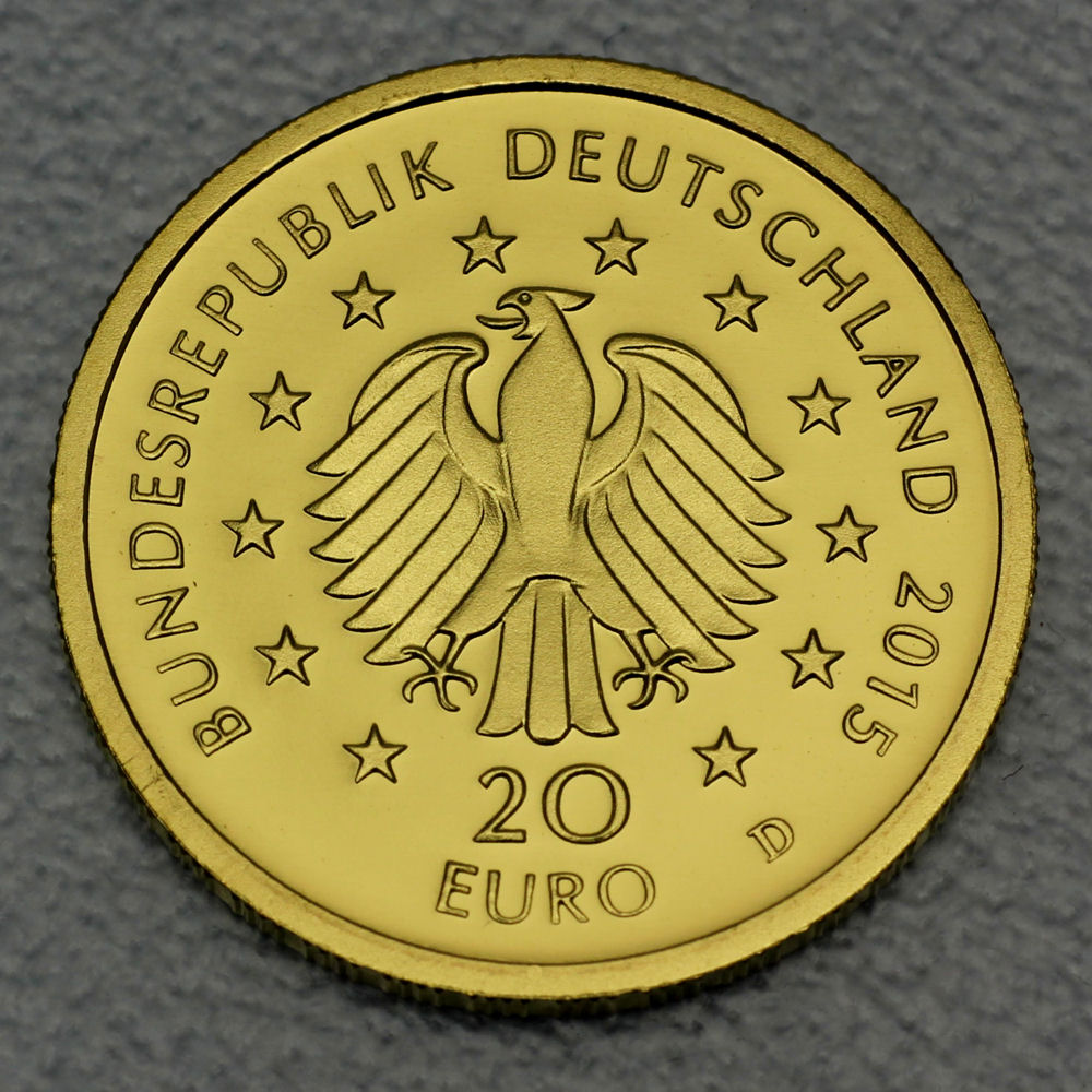 Goldmünze 20 Euro "Linde" 2015 Deutscher Wald (Deutschland) - Detailansicht 1