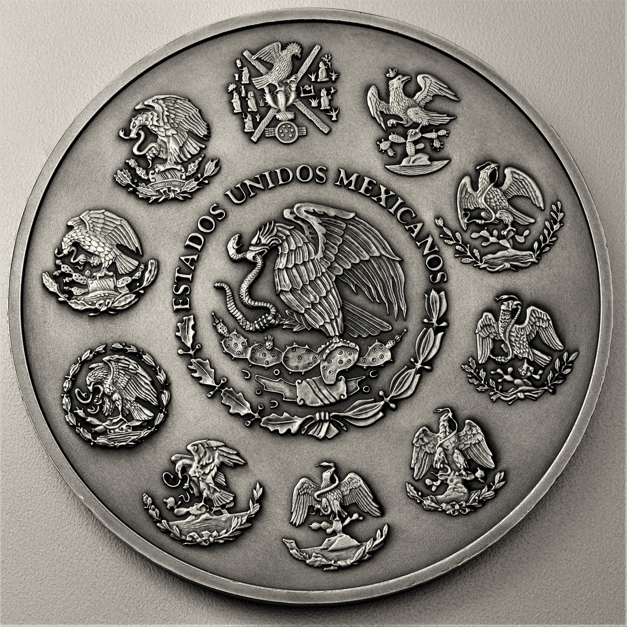 Silbermünze 1kg "Aztekenkalender" 2017 (AF) (Mexiko) - Detailansicht 1