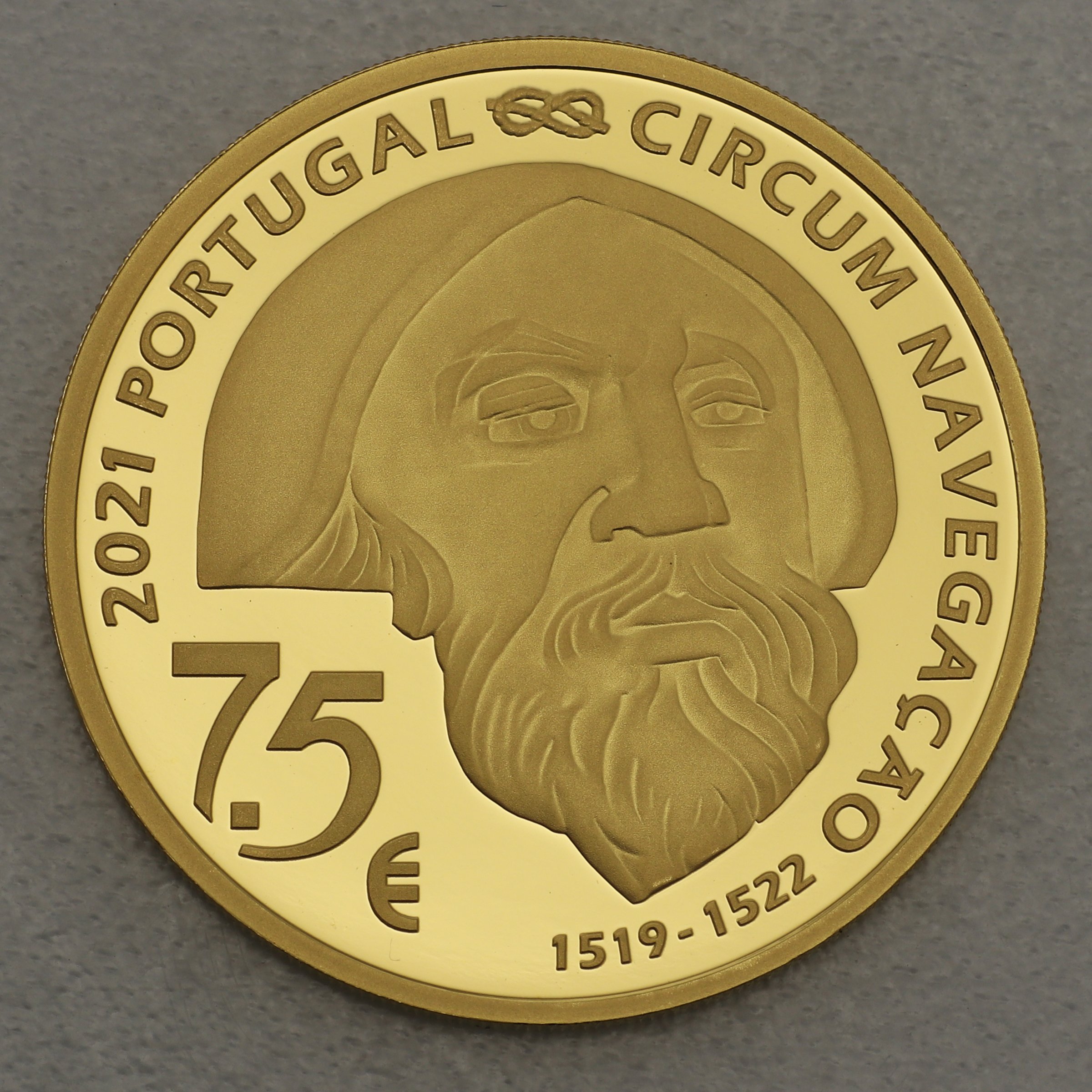 Goldmünze 7,5 Euro "Mactan 1521" 2021 500. Jahrestag Weltumsegelung (Portugal) - Detailansicht 1
