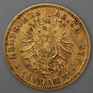 Goldmünze 10 Mark "Ludwig II." 1877-D J.196 (Bayern) - Miniaturansicht 2